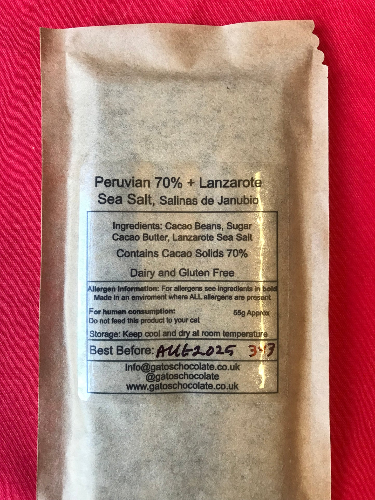 Peru 70% with Lanzarote Sea Salt Small Batch